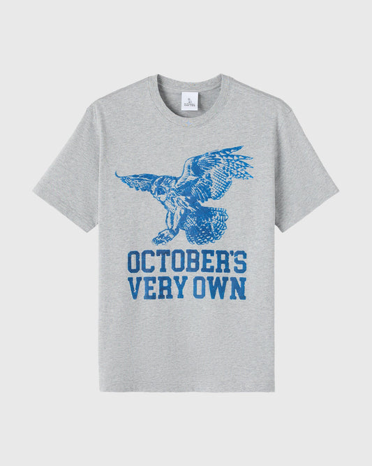 Owl Puff Print Tee - Heather Grey