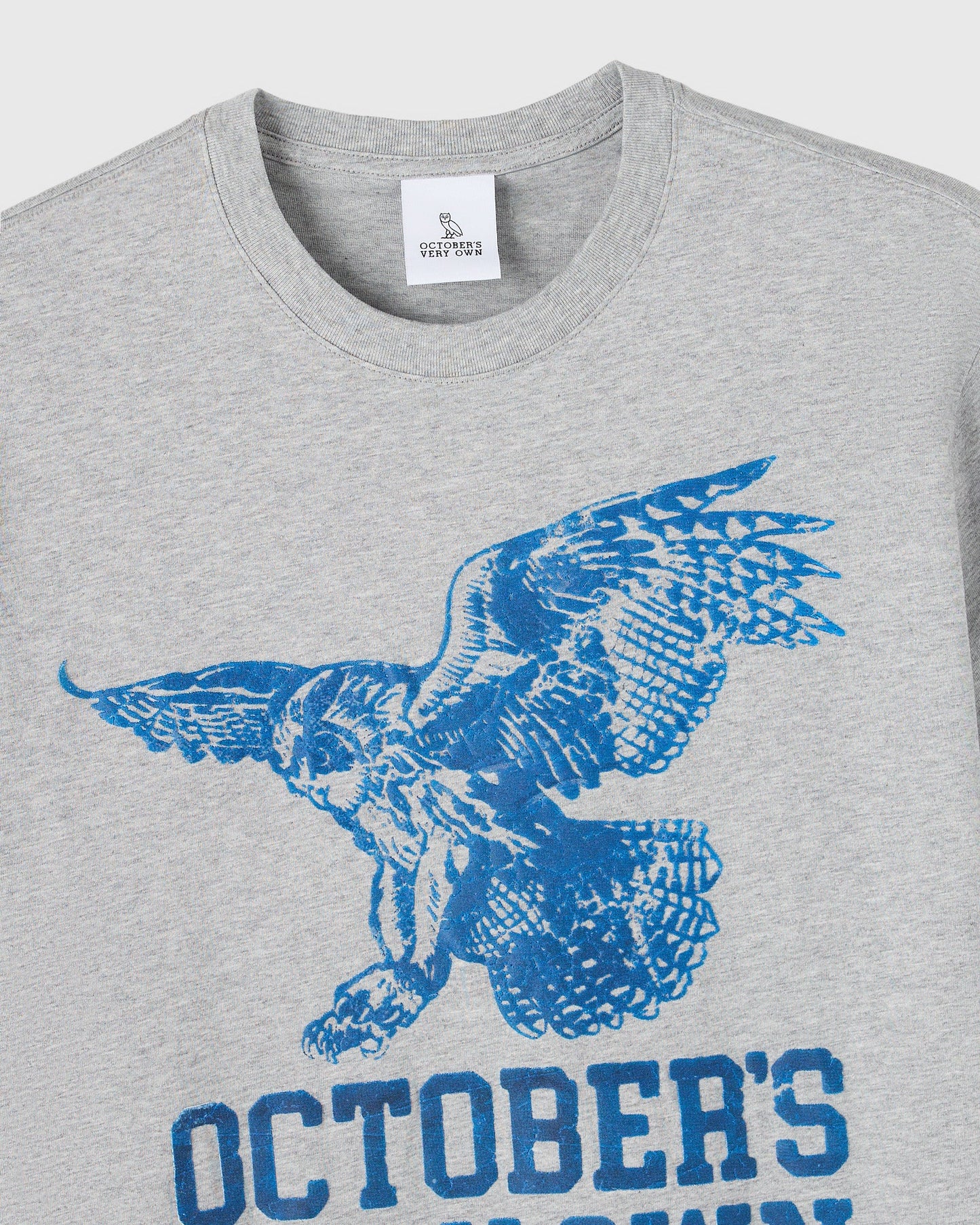Owl Puff Print Tee - Heather Grey