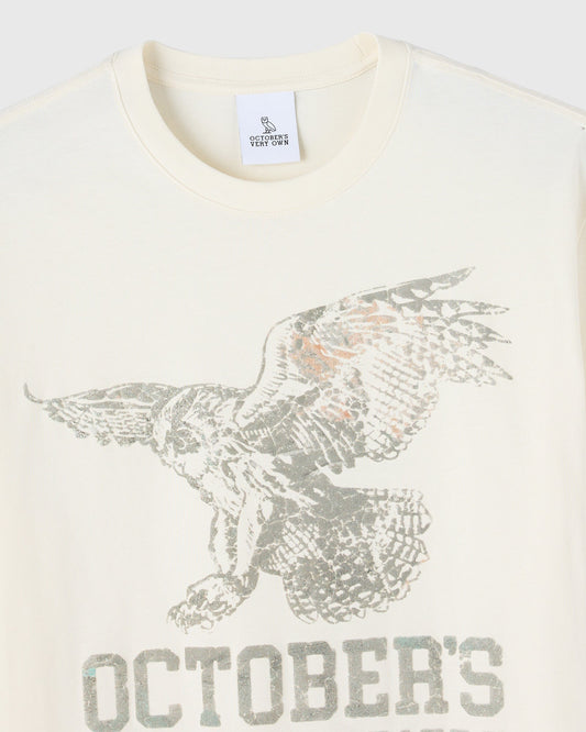 Owl Puff Print Tee - Cream