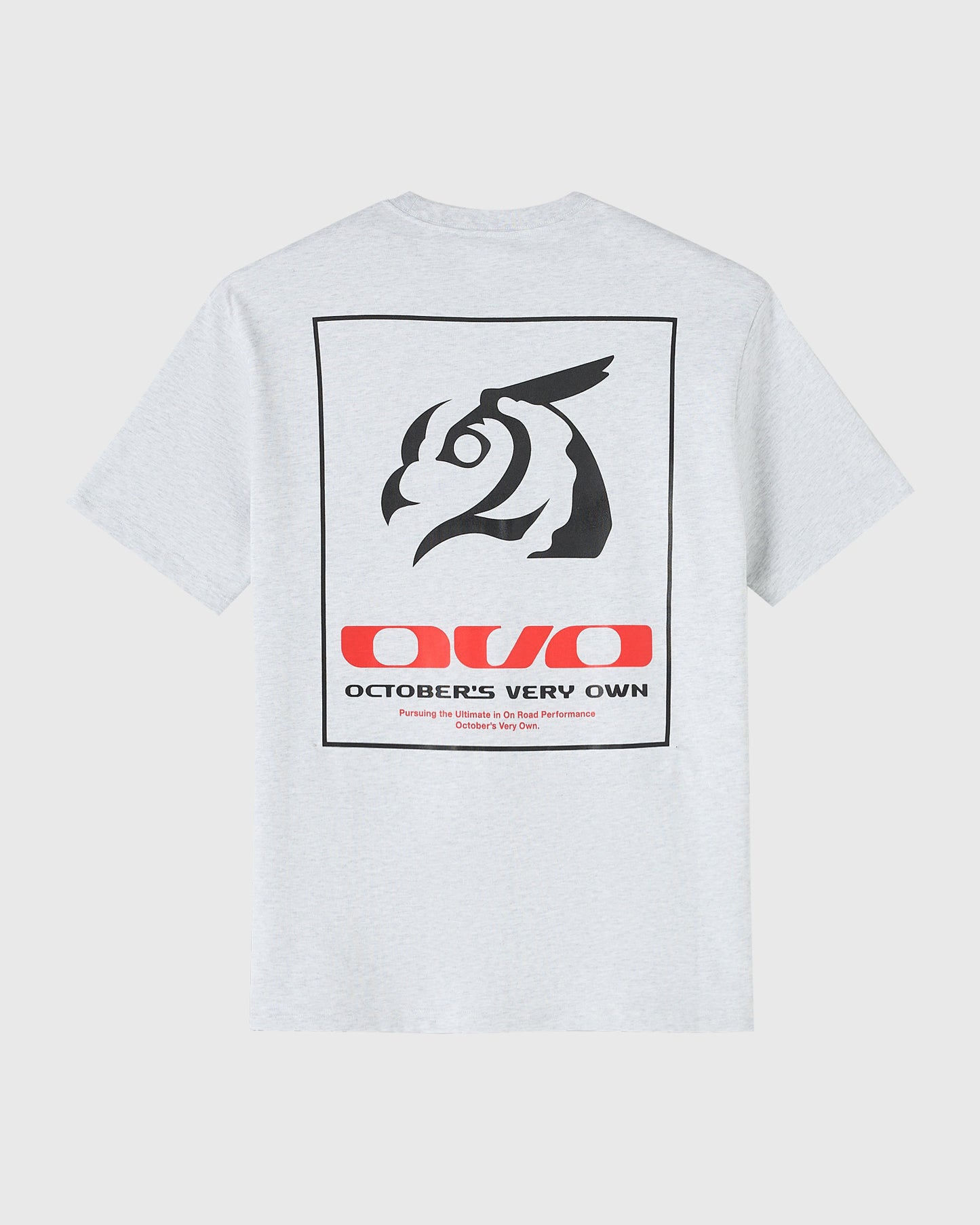 T-SHIRT GRAPHIQUE OVO MOTO - GRIS CHINÉ
