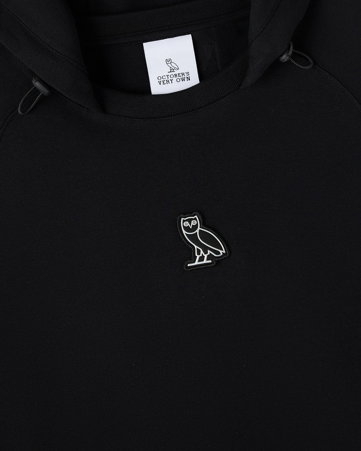 SWEAT À CAPUCHE SURDIMENSIONNÉ EN MAILLE DOUBLE - NOIR