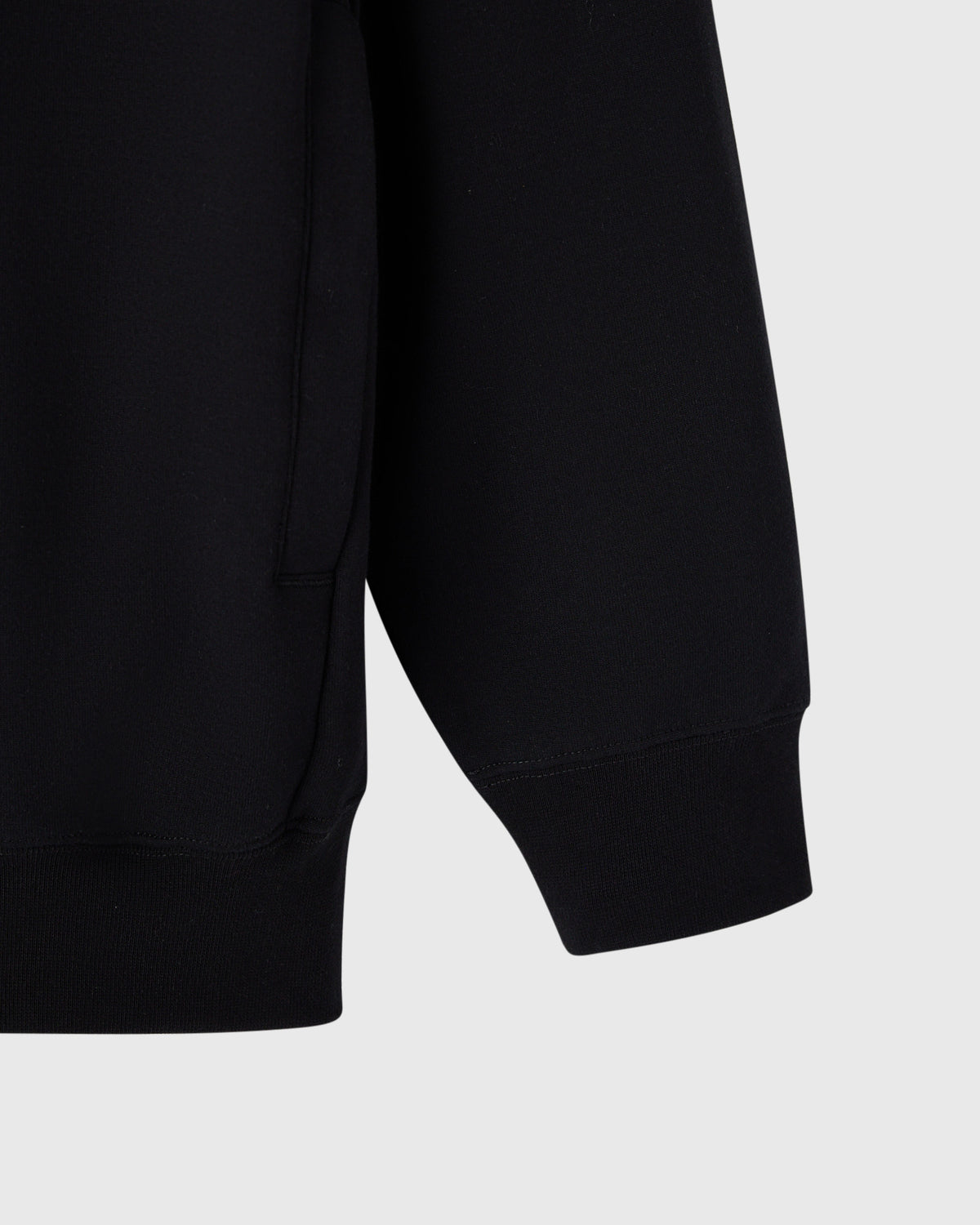 SWEAT À CAPUCHE SURDIMENSIONNÉ EN MAILLE DOUBLE - NOIR