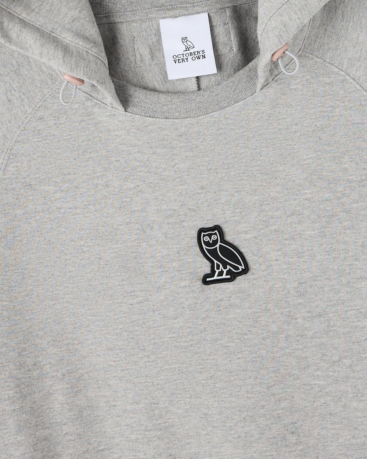 SWEAT À CAPUCHE SURDIMENSIONNÉ EN MAILLE DOUBLE - GRIS CHINÉ