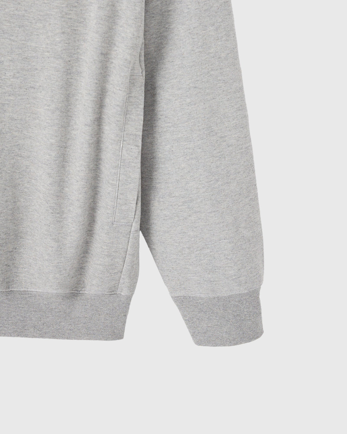 SWEAT À CAPUCHE SURDIMENSIONNÉ EN MAILLE DOUBLE - GRIS CHINÉ