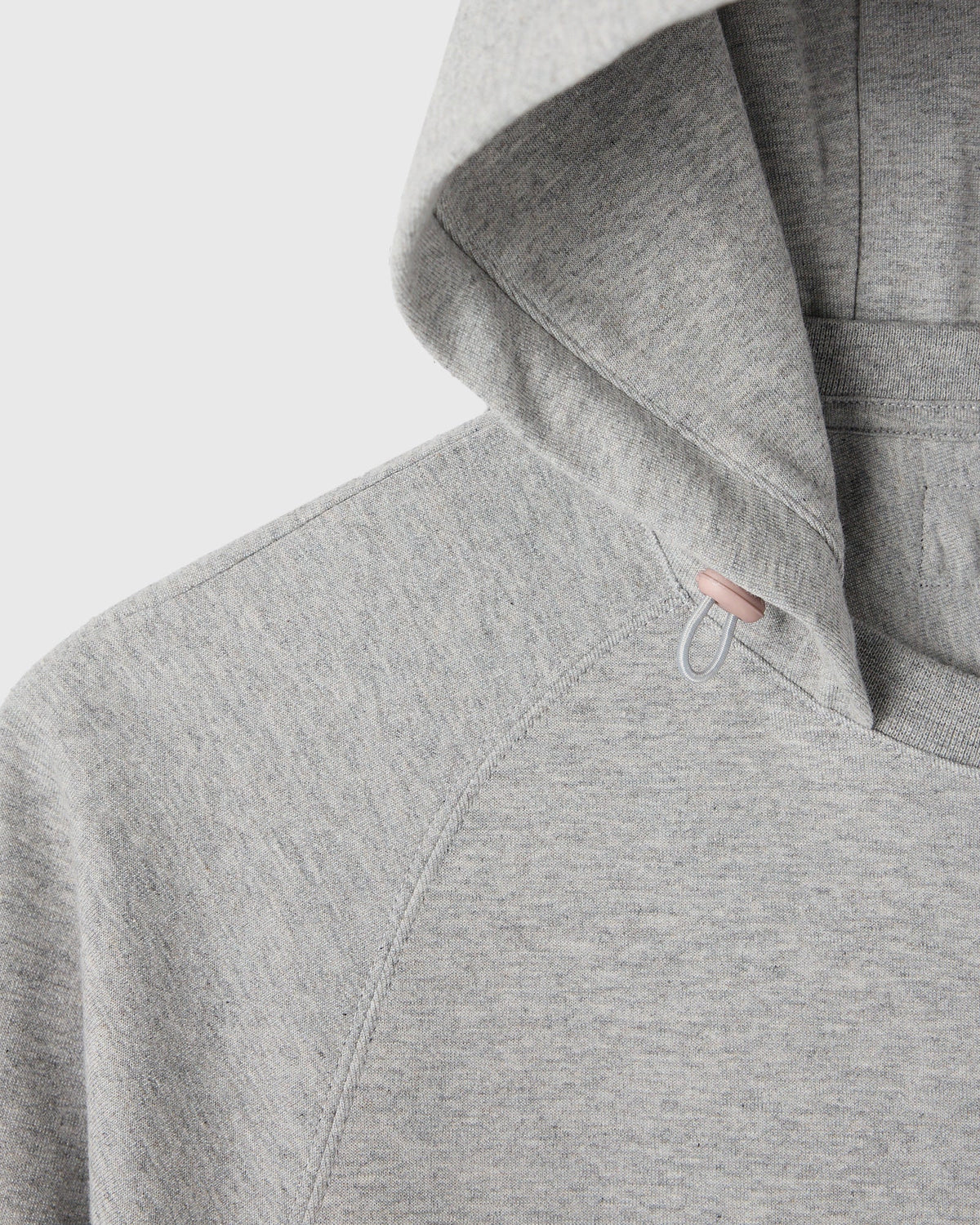 SWEAT À CAPUCHE SURDIMENSIONNÉ EN MAILLE DOUBLE - GRIS CHINÉ