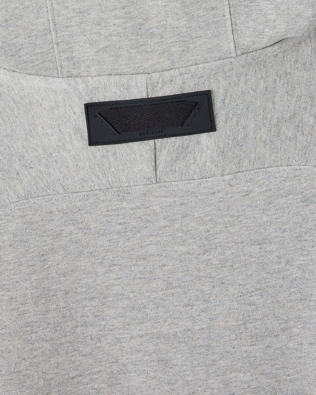 SWEAT À CAPUCHE SURDIMENSIONNÉ EN MAILLE DOUBLE - GRIS CHINÉ
