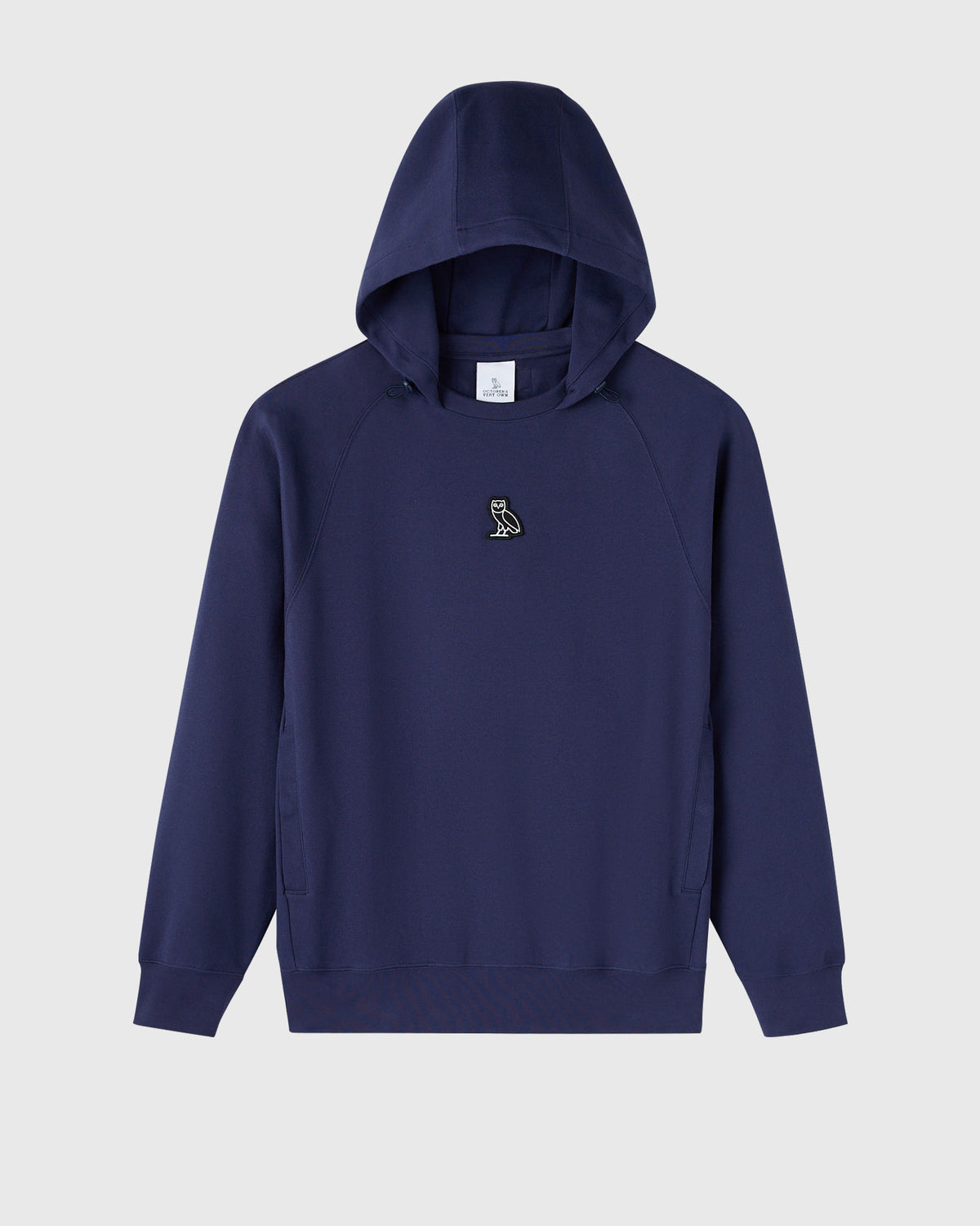 SWEAT À CAPUCHE SURDIMENSIONNÉ EN MAILLE DOUBLE - BLEU MARINE