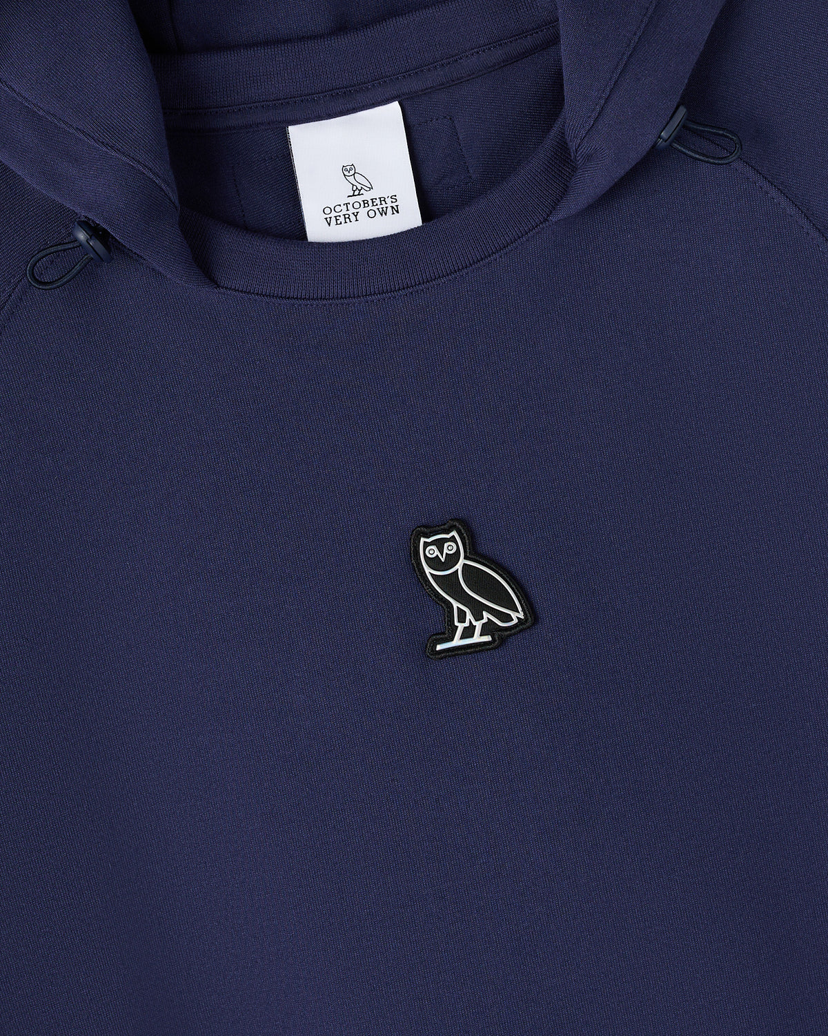 SWEAT À CAPUCHE SURDIMENSIONNÉ EN MAILLE DOUBLE - BLEU MARINE