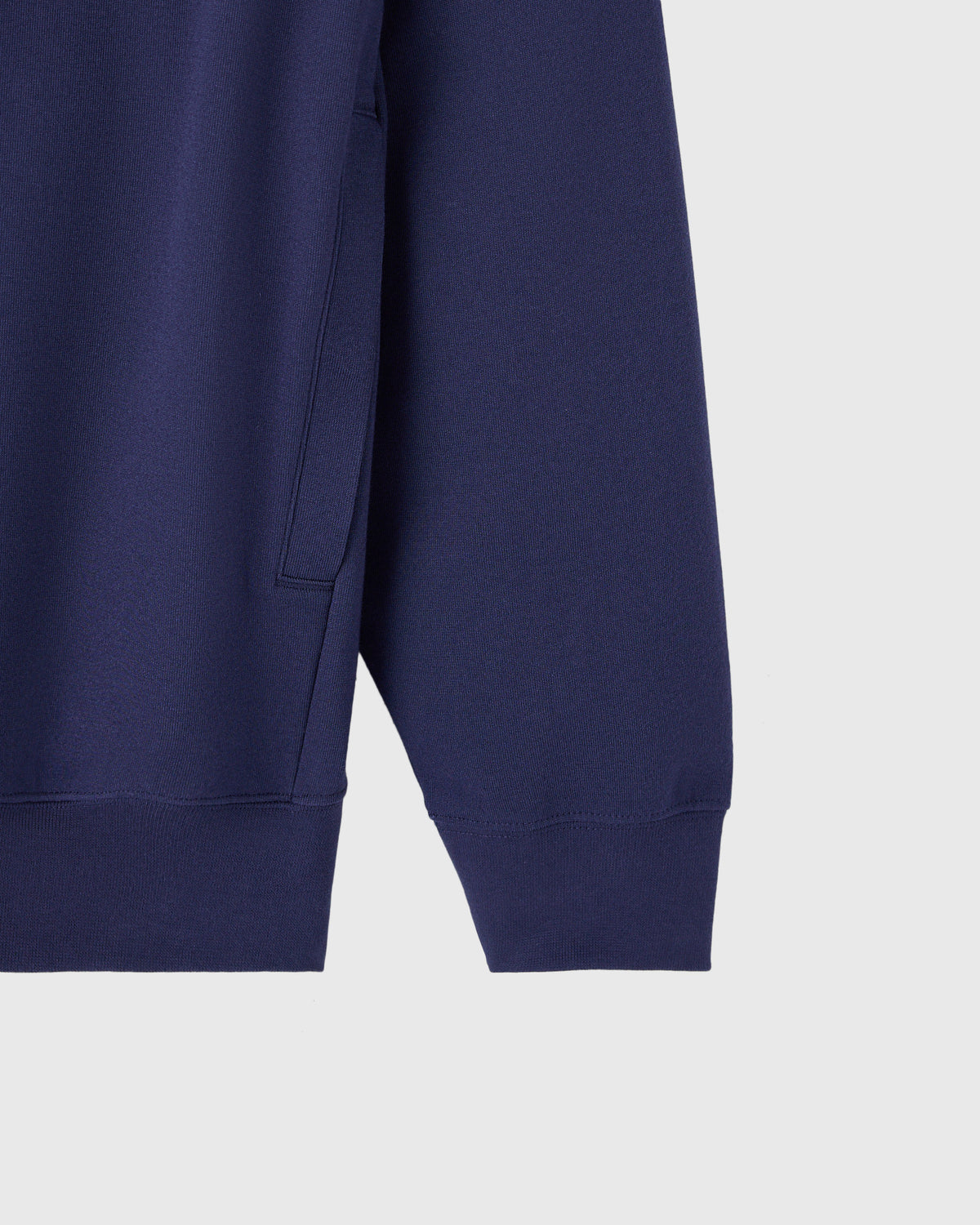 SWEAT À CAPUCHE SURDIMENSIONNÉ EN MAILLE DOUBLE - BLEU MARINE