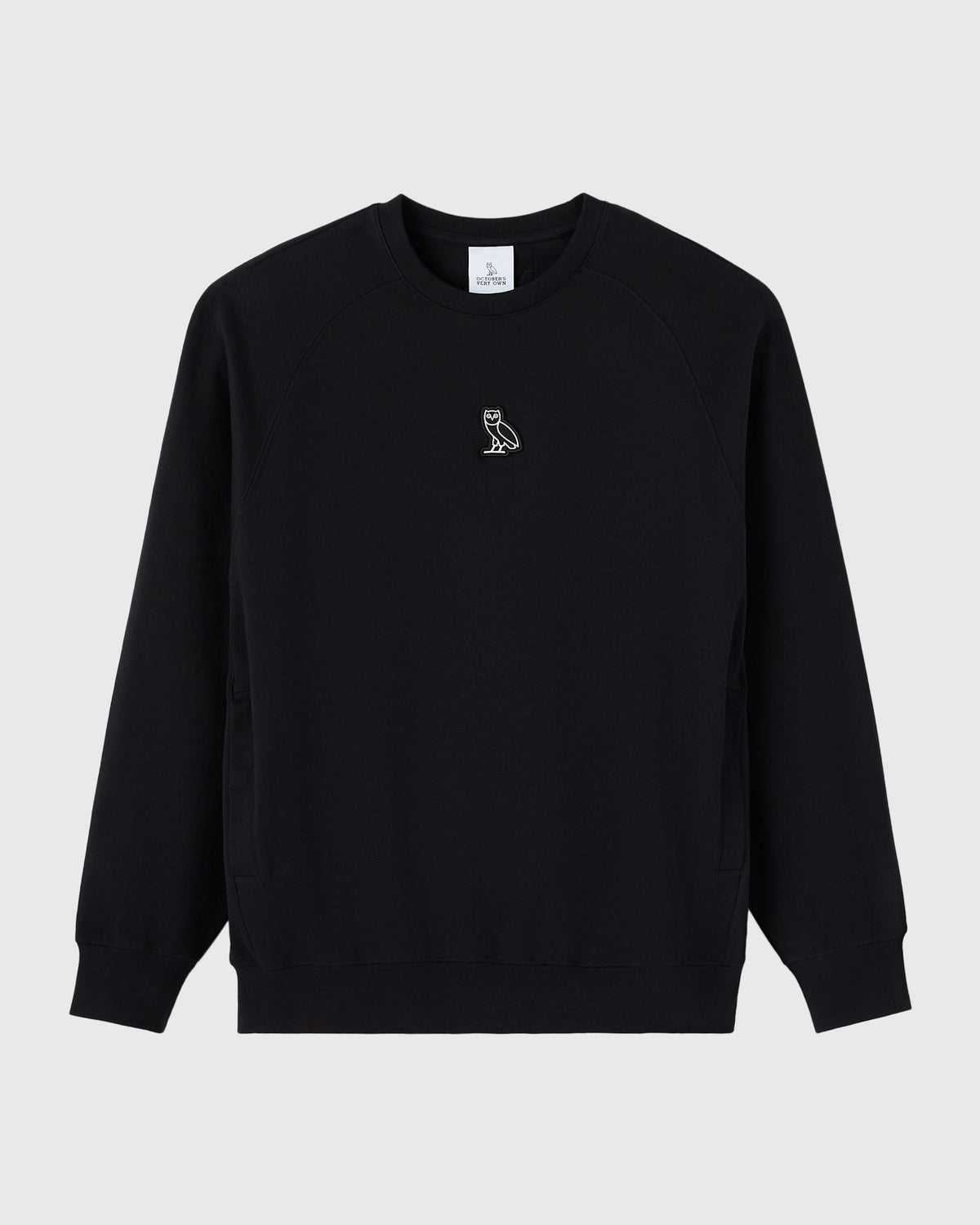 Pull col rond oversize en maille double - Noir