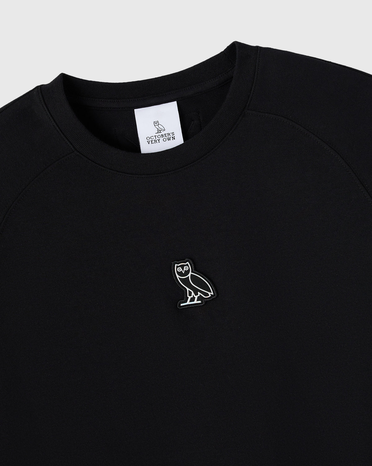 Pull col rond oversize en maille double - Noir