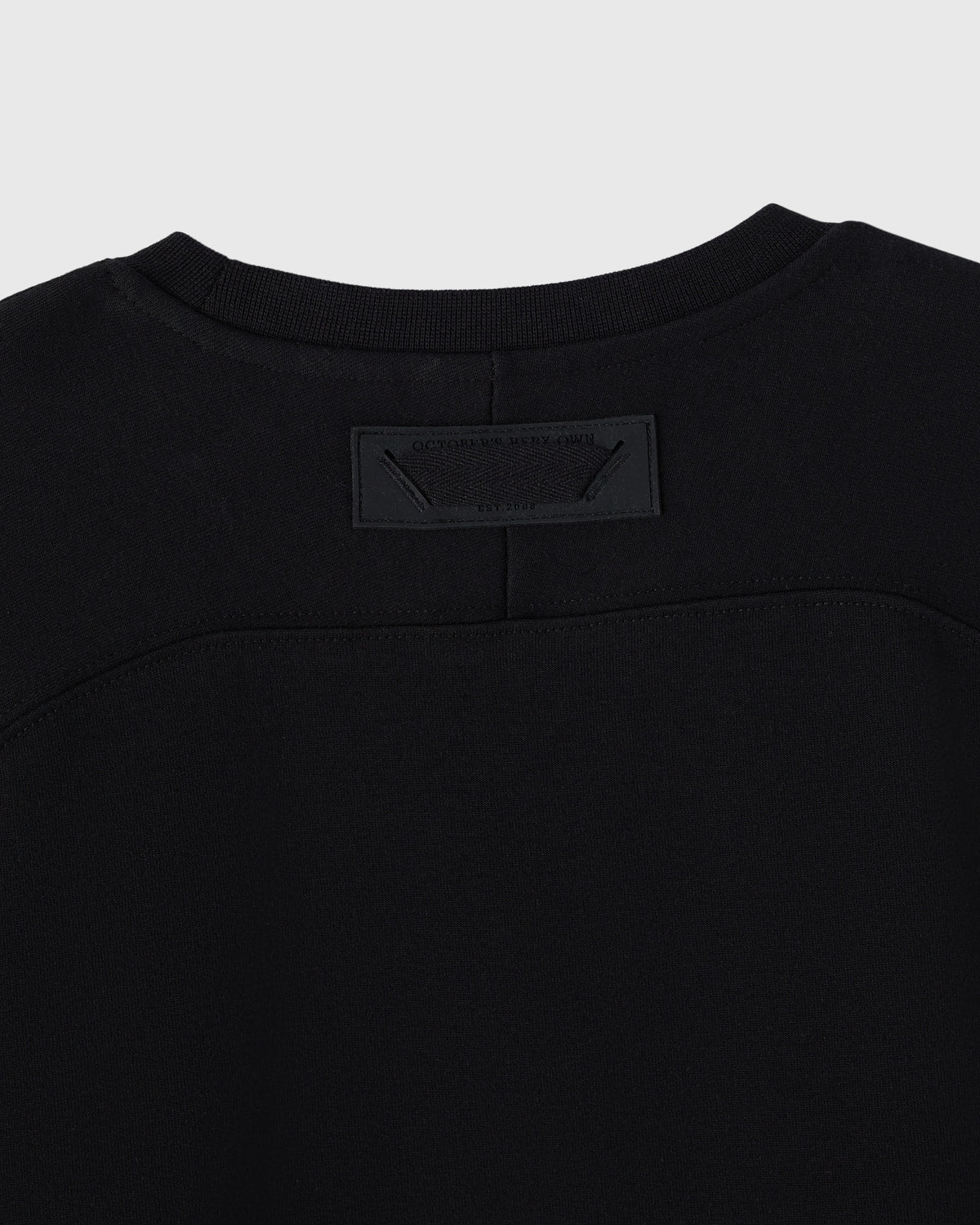 Pull col rond oversize en maille double - Noir