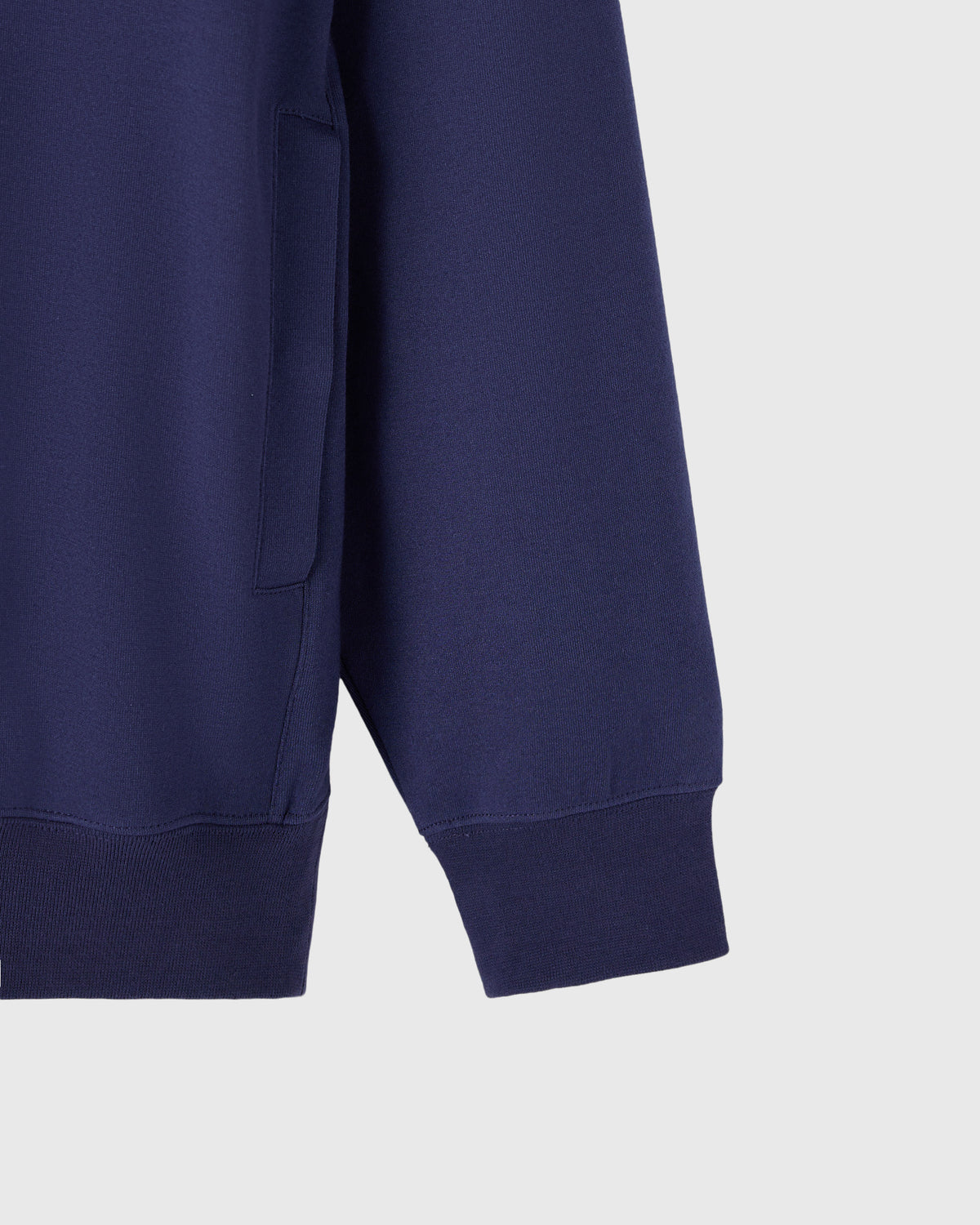 Pull col rond oversize en maille double - Bleu marine