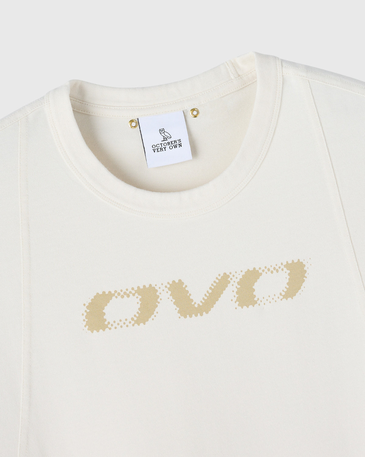 T-SHIRT À DÉCOUPE GRAPHIQUE - CRÈME