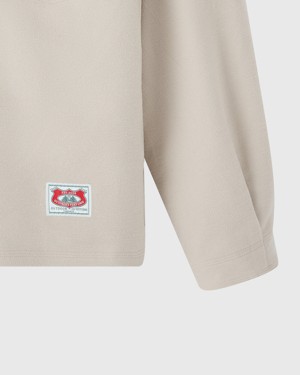 VESTE CHEMISE MOUSSELÉ EN TWILL DOUX - GRÈS