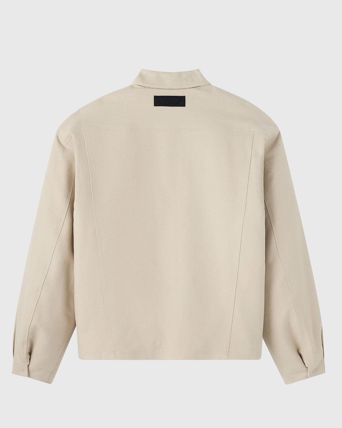 VESTE CHEMISE MOUSSELÉ EN TWILL DOUX - GRÈS