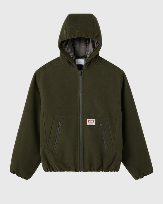 Padded Soft Twill Hoodie - Black Resin