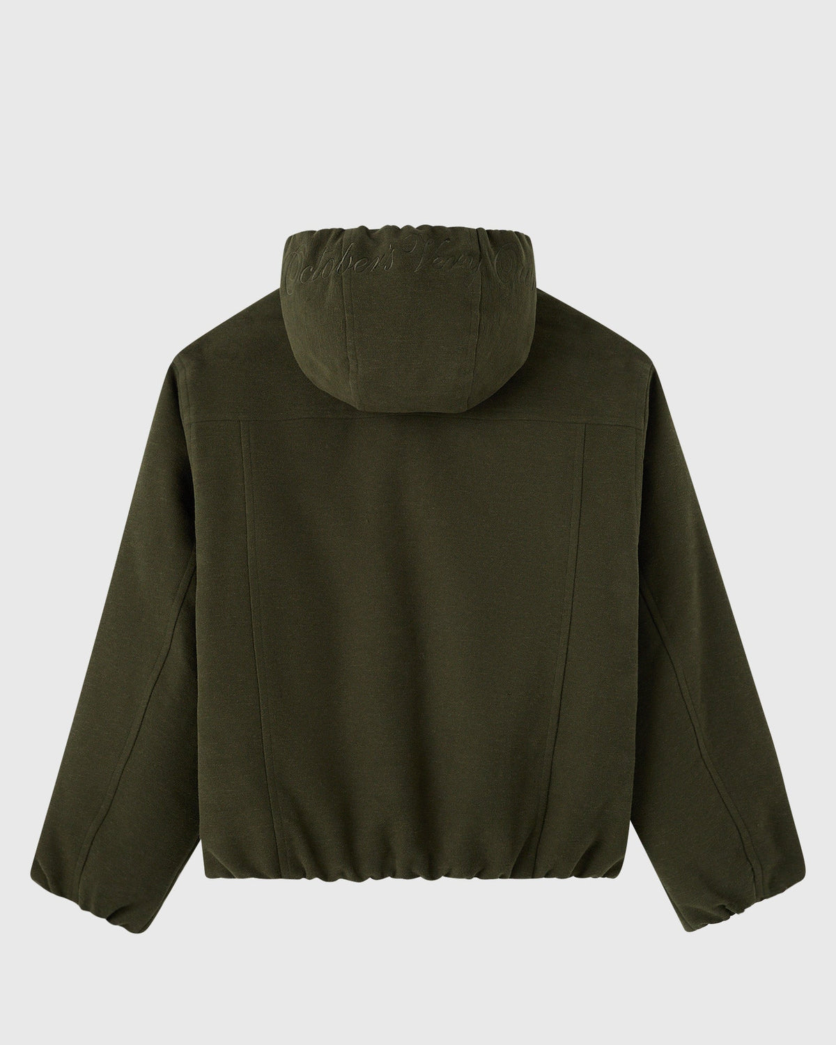 SWEAT À CAPUCHE EN TWILL DOUX REMBOURRÉ - RÉSINE NOIRE