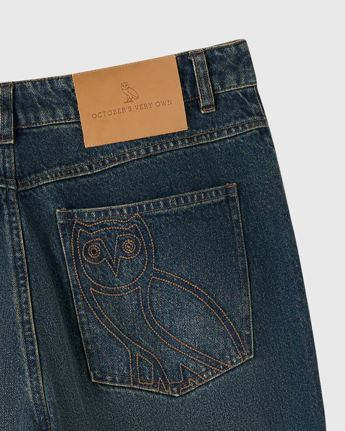 JEAN EN DENIM COUPE DÉCONTRACTÉE - DENIM INDIGO DÉLAVÉ