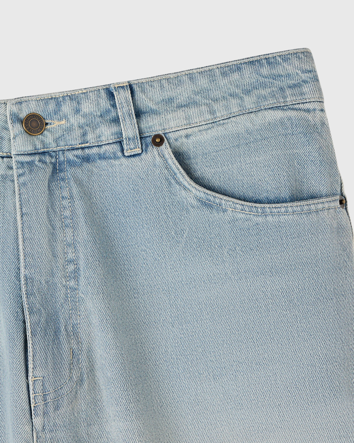 JEAN EN DENIM COUPE DÉCONTRACTÉE - DÉLAVAGE VINTAGE