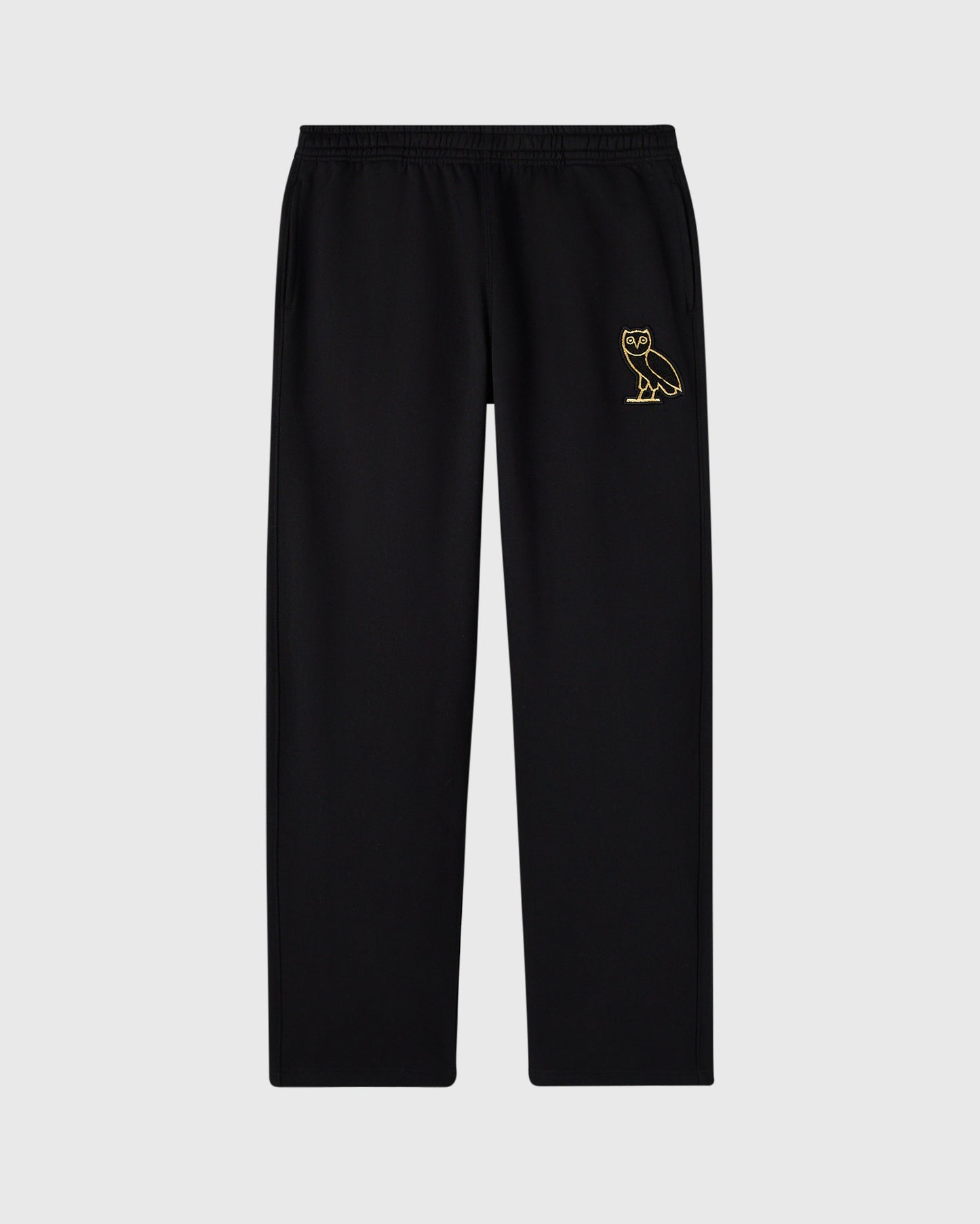 Pantalon de survêtement Signature à ourlet ouvert - Noir