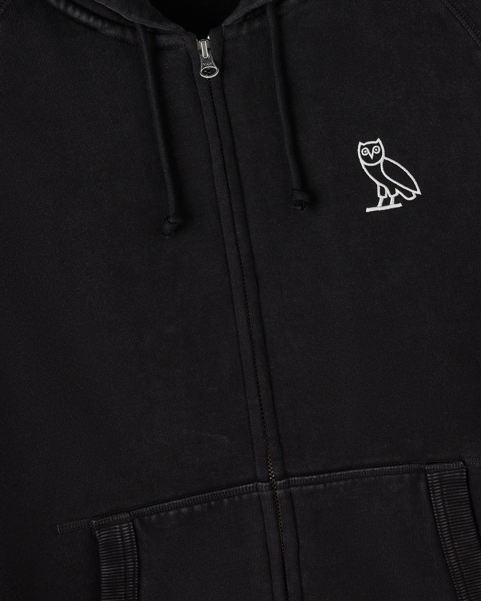 Muskoka Raglan Full-Zip Hoodie - Garment Dyed Black – October's