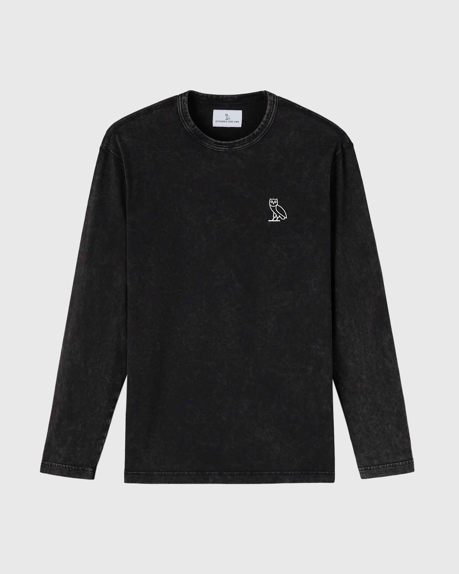 Muskoka Long-Sleeve Tee - Garment Dyed Black – October's Very Own