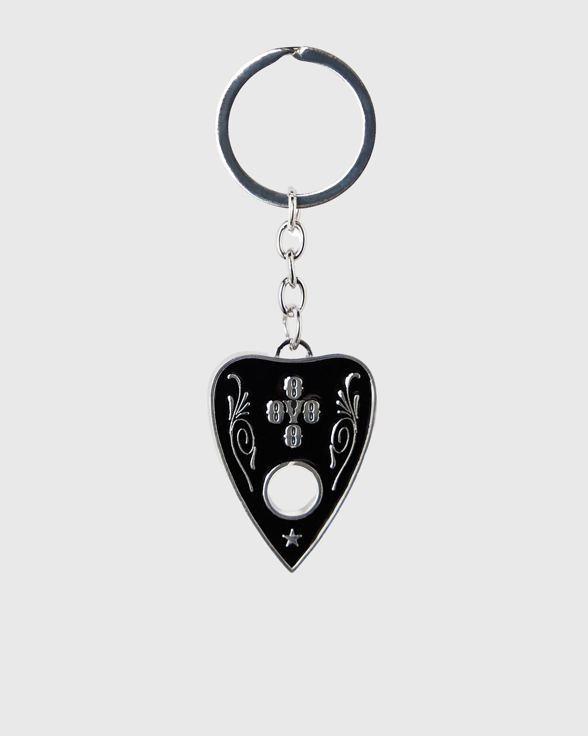 Pom Pom Planchette Keychain - Black