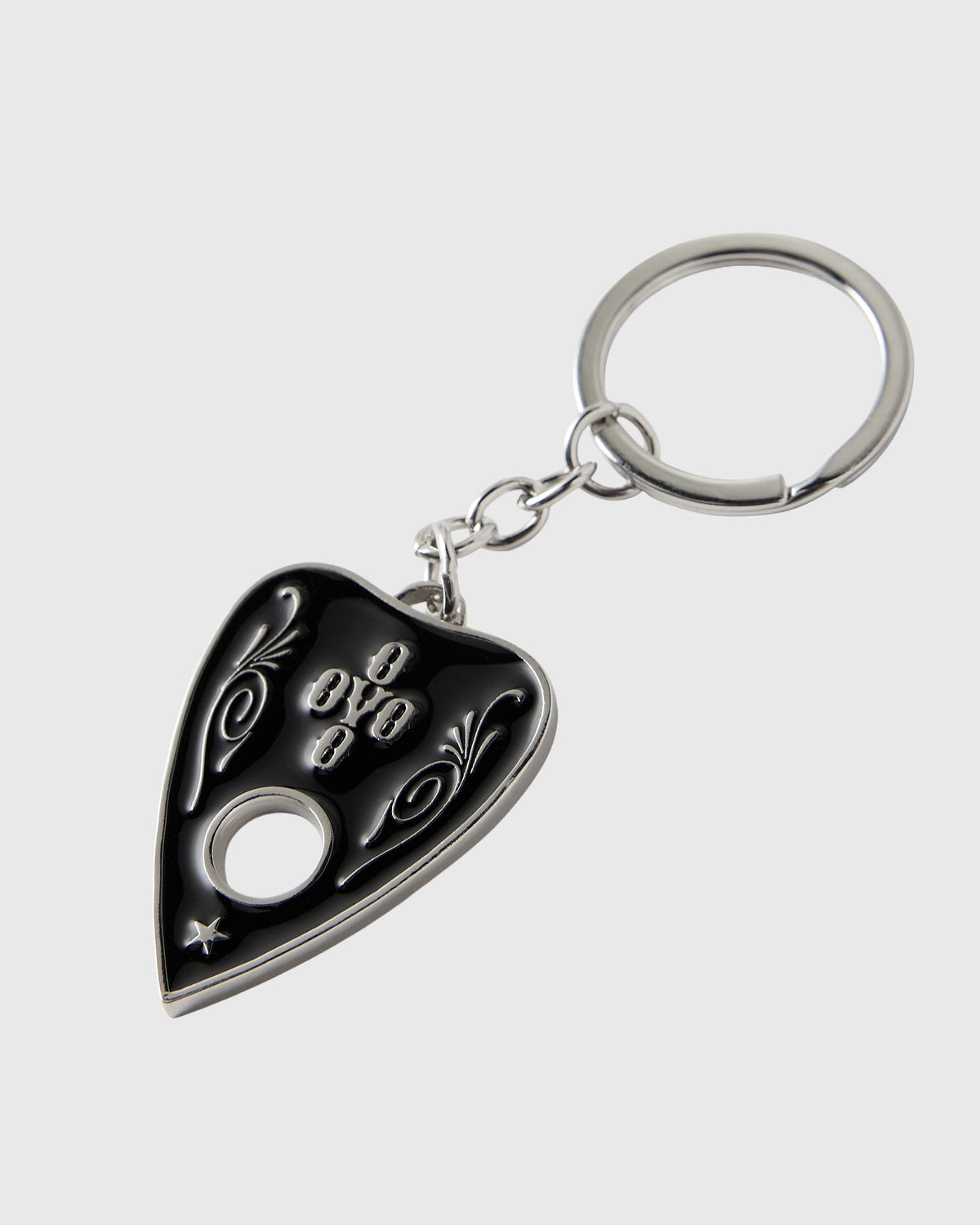 Pom Pom Planchette Keychain - Black
