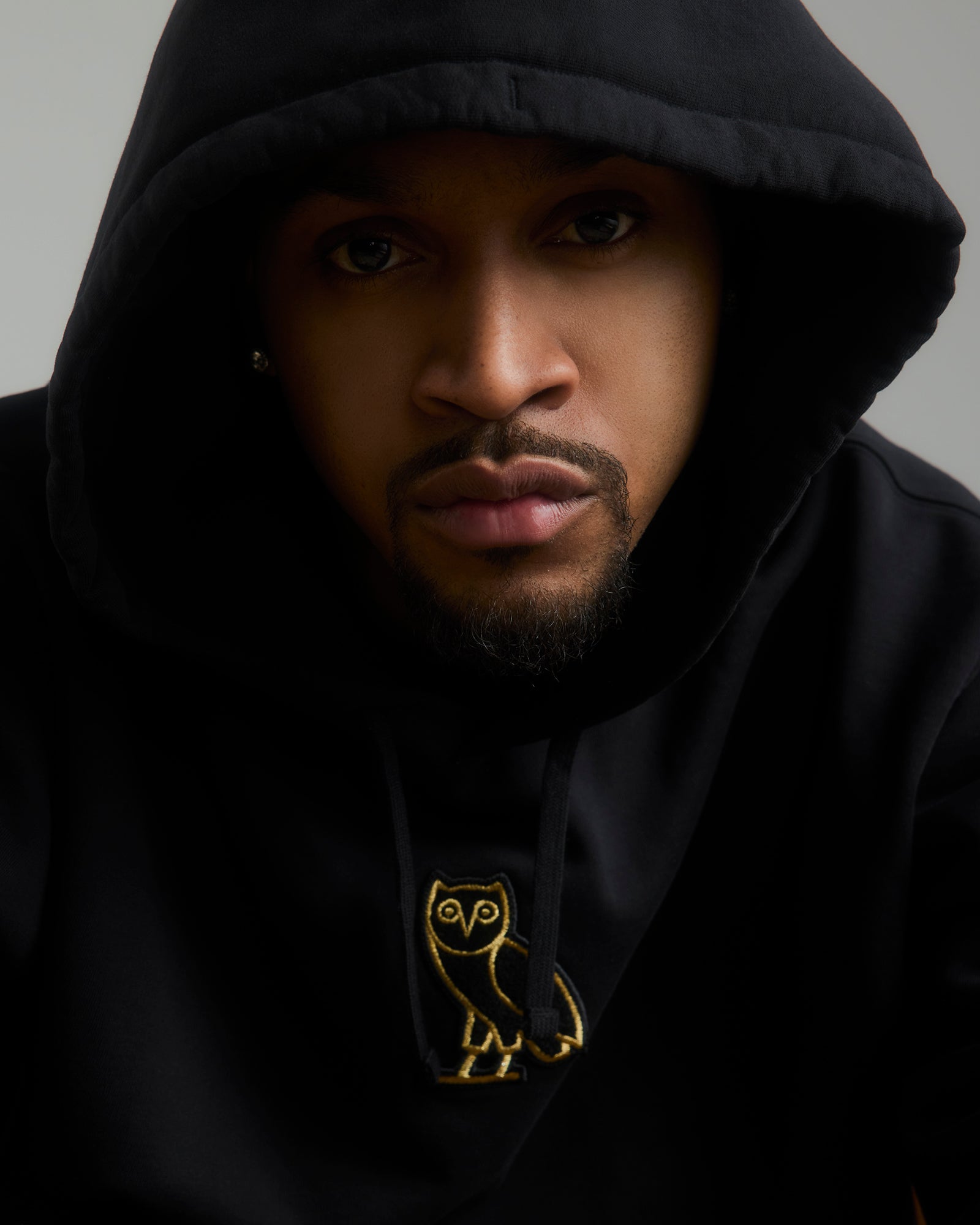 Person wearing the Signature Hoodie from October's Very Own 