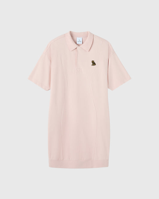 Heavy Weight Polo Dress - Muted Pink
