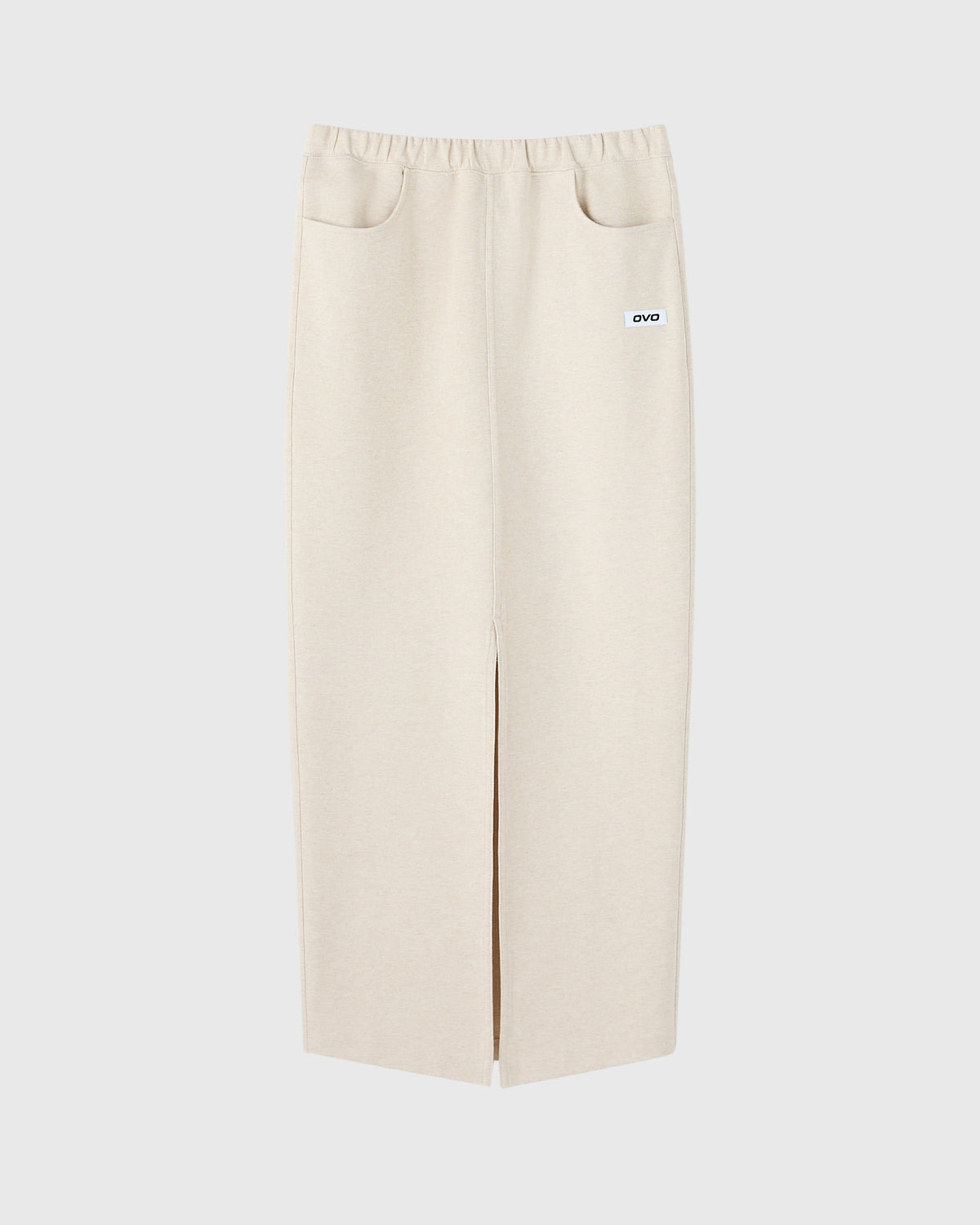 Double Knit Maxi Skirt - Heather Oatmeal