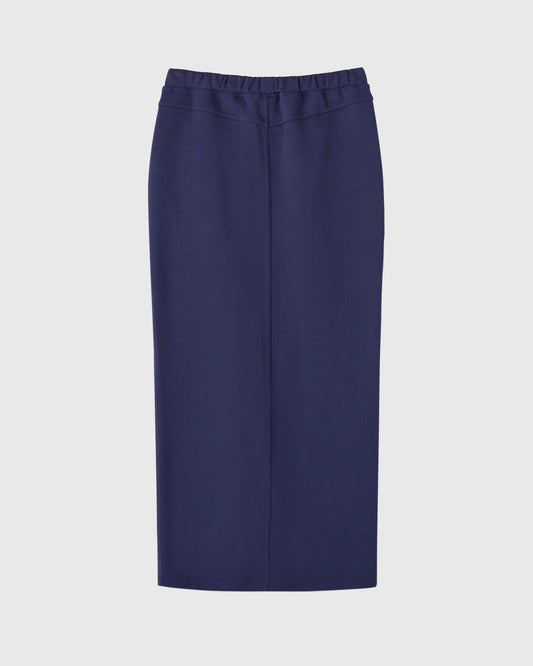 Double Knit Maxi Skirt - Navy
