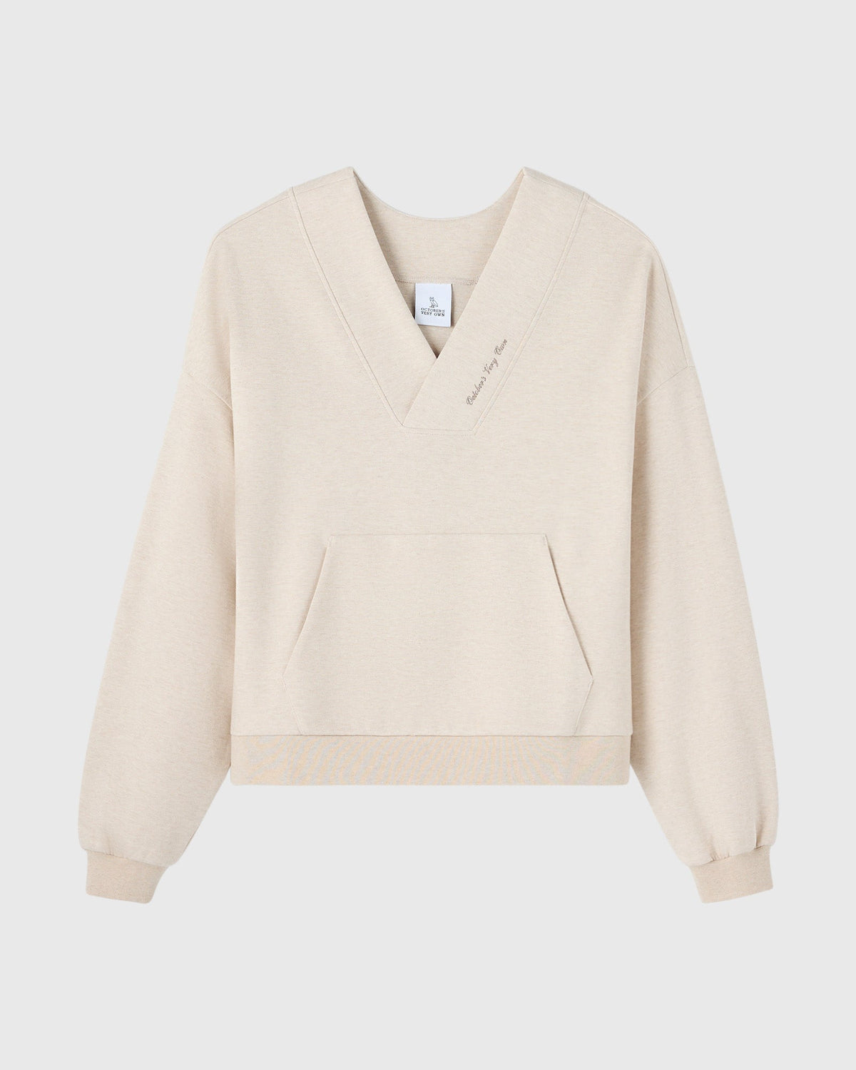 Pull à col châle double maille W - Gris chiné