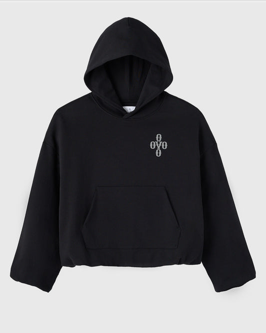 Luxe Knit Bubble Hoodie - Black