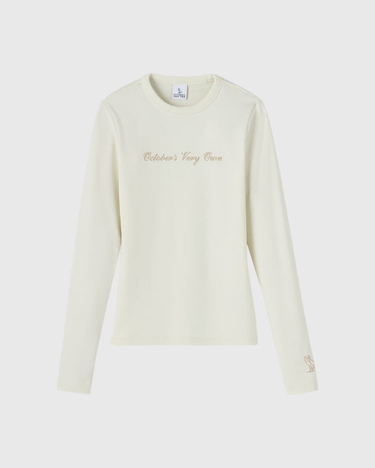 Script Long-Sleeve Tee - Cream