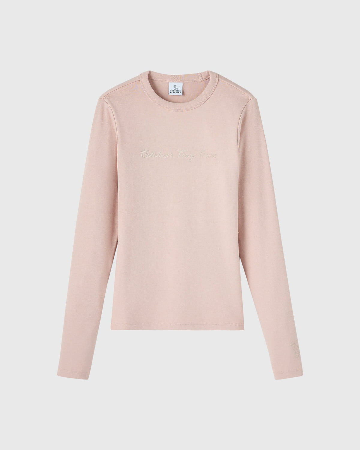 Script Long-Sleeve Tee - Muted Pink