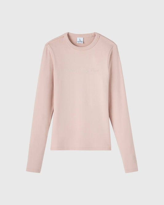 Script Long-Sleeve Tee - Muted Pink