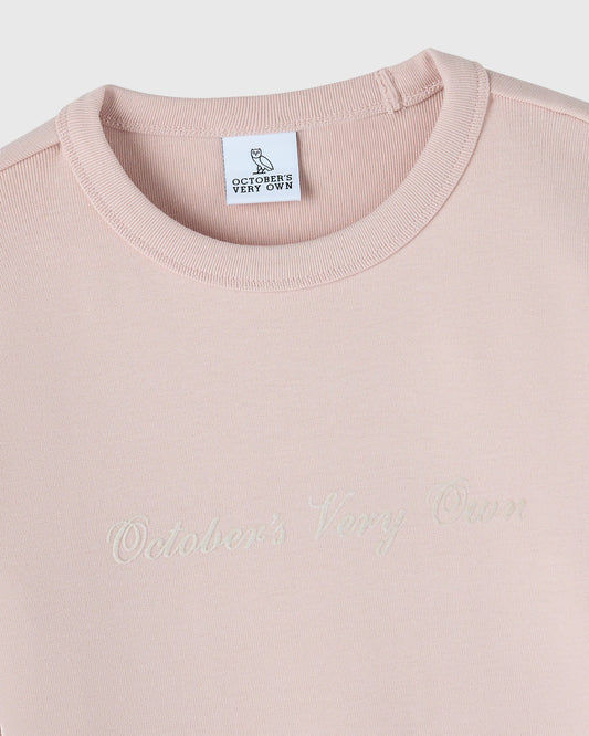 Script Long-Sleeve Tee - Muted Pink