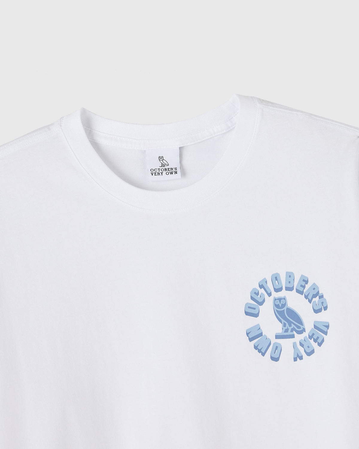 Circle Wordmark Cropped Tee - White