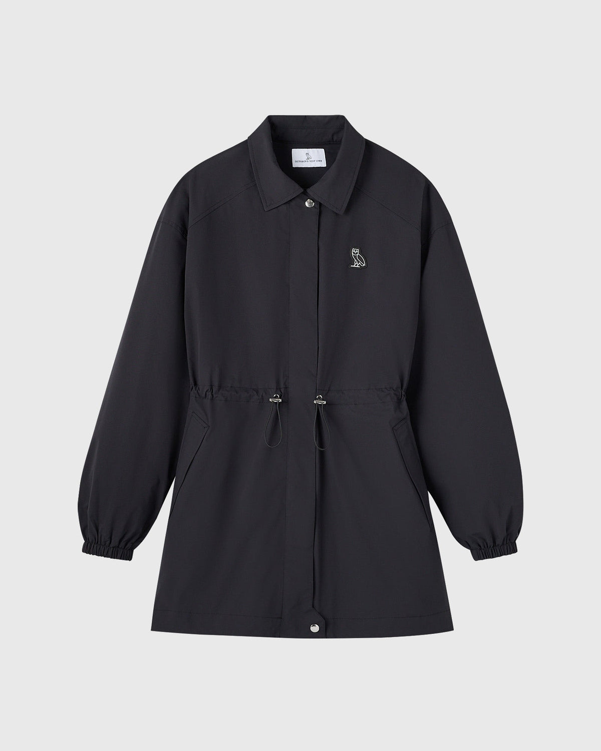 Tech Drawstring Jacket - Black