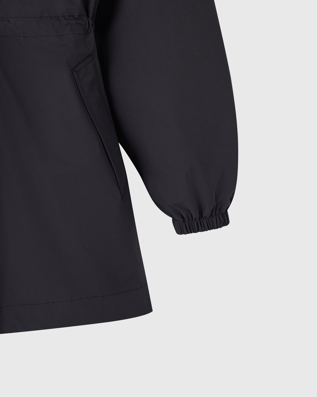 Tech Drawstring Jacket - Black