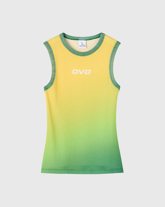 Sheer Ombre Tank - Lush Green