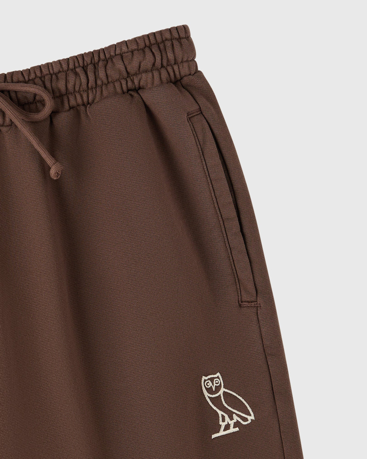Raw Edge Open-Hem Sweatpant - Fern Brown