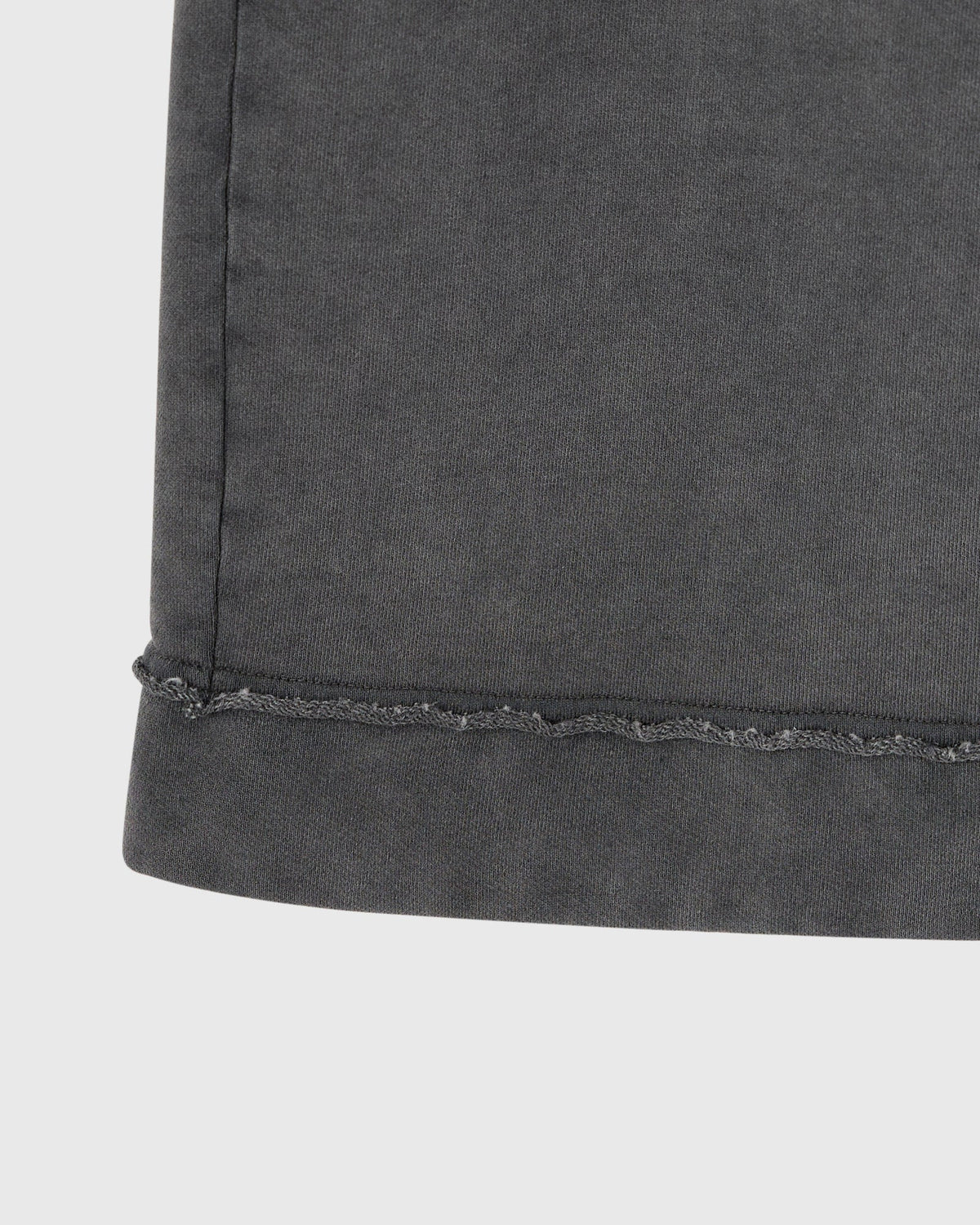 Raw Edge Open-Hem Sweatpant - Black Sand