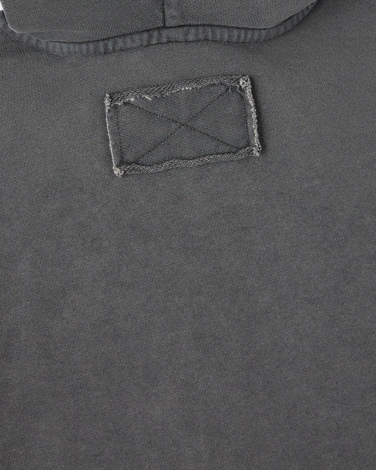 Raw Edge Full-Zip Hoodie - Black Sand